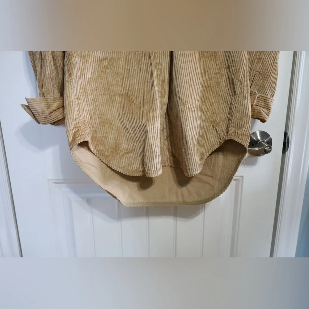 Aritzia The Group Babaton Oversized Brown/Tan Corduroy Jacket Womens Size XS - Picture 6 of 13